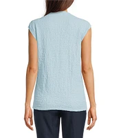 Calvin Klein Textured Mock Neck Sleeveless Top