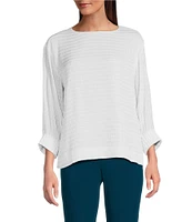 Calvin Klein Tile Jacquard Crew Neck Bracelet Sleeve Top