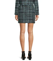 Calvin Klein Tweed A-Line Coordinating Mini Skirt