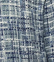 Calvin Klein Tweed Collarless Open-Front Cropped Jacket