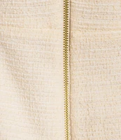 Calvin Klein Tweed Crew Neck Short Sleeve Sheath Dress
