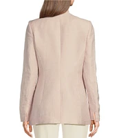 Calvin Klein Twill Long Sleeve Flap Pocket V-Neck Blazer