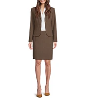 Calvin Klein Luxe Stretch 2 Button Notch Lapel Long Sleeve Blazer