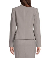 Calvin Klein Luxe Stretch 2 Button Notch Lapel Long Sleeve Blazer