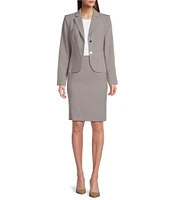 Calvin Klein Luxe Stretch 2 Button Notch Lapel Long Sleeve Blazer