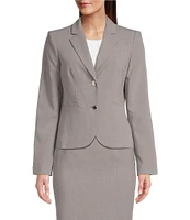 Calvin Klein Luxe Stretch 2 Button Notch Lapel Long Sleeve Blazer