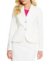 Calvin Klein Luxe Stretch 2 Button Notch Lapel Long Sleeve Blazer