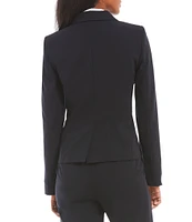 Calvin Klein Luxe Stretch 2 Button Notch Lapel Long Sleeve Blazer