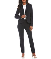 Calvin Klein Luxe Stretch 2 Button Notch Lapel Long Sleeve Blazer