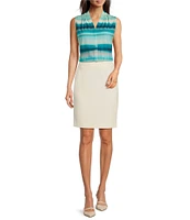 Calvin Klein V-Neck Sleeveless Stretch Knit Print Top