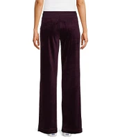 Calvin Klein Velour Wide Leg Ribbed Drawstring Waist Coordinating Pants