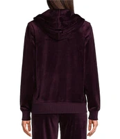 Calvin Klein Velour Zip Front Coordinating Hoodie Jacket