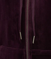 Calvin Klein Velour Zip Front Coordinating Hoodie Jacket