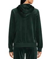 Calvin Klein Velour Zip Front Coordinating Hoodie Jacket