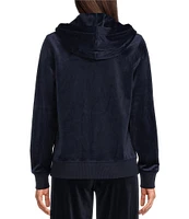 Calvin Klein Velour Zip Front Coordinating Hoodie Jacket