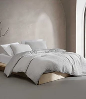 Calvin Klein Washed Texture Cotton Jacquard Duvet Cover Mini Set