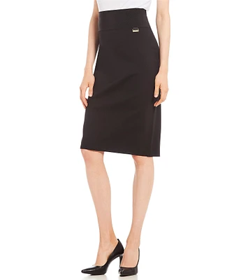 Calvin Klein Wide Waistband Ponte Knit Pencil Skirt