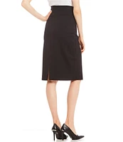 Calvin Klein Wide Waistband Ponte Knit Pencil Skirt