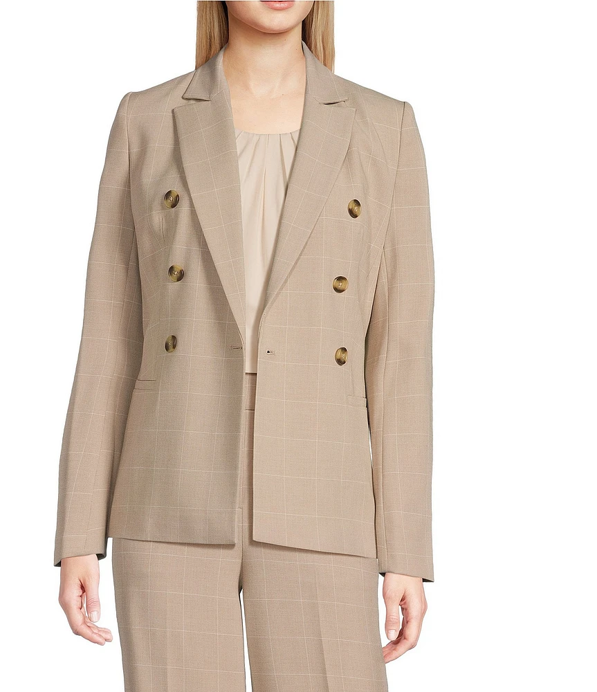 Calvin Klein Windowpane Double Breasted Jacket