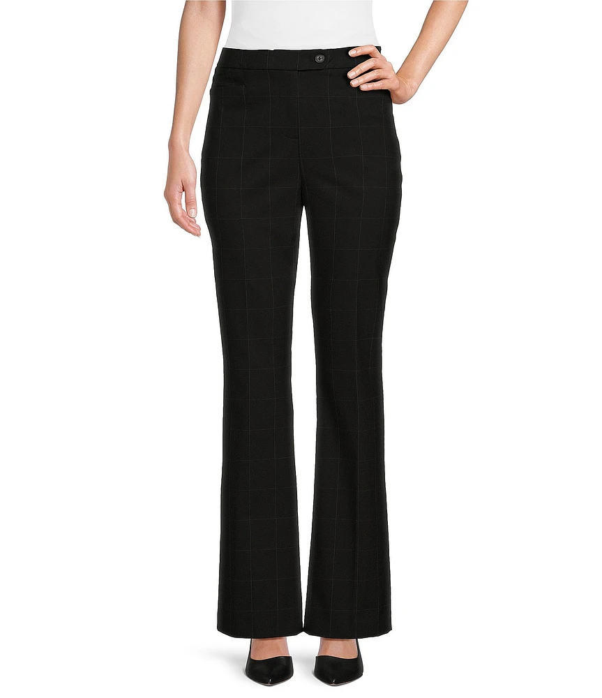 Calvin Klein Woven High Waisted Windowpane Modern Fit Pants