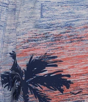 Caribbean Beach Scene 8#double; Swim Trunks