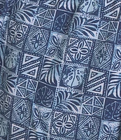 Caribbean Big & Tall Batik Geo 8#double; Inseam Swim Trunks