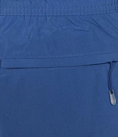 Caribbean Big & Tall Coastal Cargo 8#double; Inseam Solid Swim Trunks