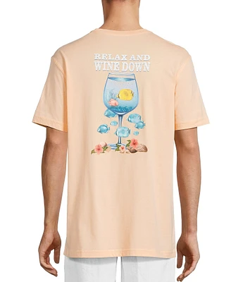 Caribbean Big & Tall Relax and Winedown Short Sleeve Graphic T-Shirt