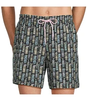 Caribbean Big & Tall Tiki Drinks 6#double; Swim Trunks