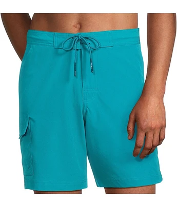 Caribbean Coastal Cargo 8#double; Inseam Solid Swim Trunks