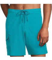 Caribbean Coastal Cargo 8#double; Inseam Solid Swim Trunks