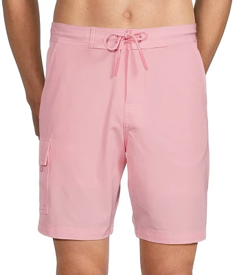 Caribbean Coastal Cargo 8#double; Inseam Solid Swim Trunks