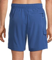 Caribbean Coastal Cargo 8#double; Inseam Solid Swim Trunks