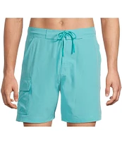 Caribbean Coastal Cargo 8#double; Inseam Solid Swim Trunks