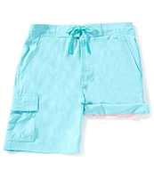 Caribbean Coastal Cargo 8#double; Inseam Solid Swim Trunks