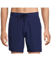 Caribbean Coastal Cargo 8#double; Inseam Solid Swim Trunks