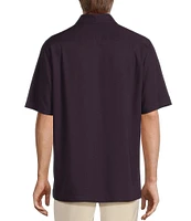 Caribbean Coral Fish Print Short Sleeve Woven Shirt