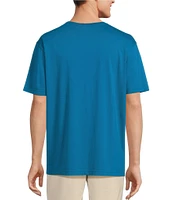 Caribbean Coral Reef Embroidery Short Sleeve T-Shirt