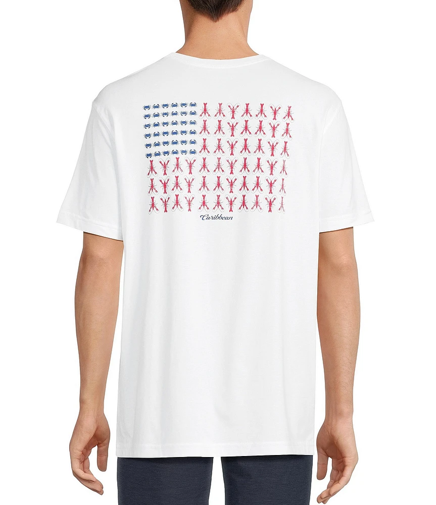Caribbean Crustacean Flag Short Sleeve Graphic T-Shirt