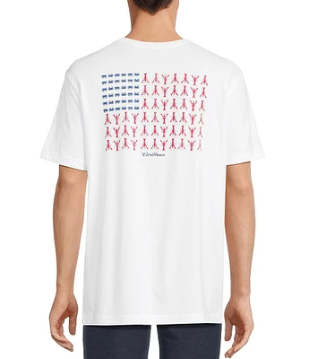 Caribbean Crustacean Flag Short Sleeve Graphic T-Shirt