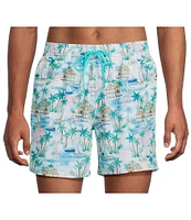 Caribbean Flamingo Beach 6#double; Swim Trunks