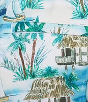 Caribbean Flamingo Beach 6#double; Swim Trunks