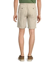 Caribbean Flat Front Linen 9#double; Inseam Shorts