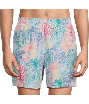 Caribbean Foliage Sketch 6#double; Swim Trunk