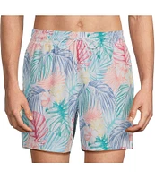 Caribbean Foliage Sketch 6#double; Swim Trunk