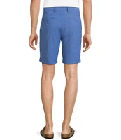 Caribbean Isle Breeze Flat Front Performance Stretch 8#double; Inseam Shorts