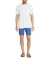 Caribbean Isle Breeze Flat Front Performance Stretch 8#double; Inseam Shorts