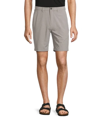 Caribbean Isle Breeze Flat Front Performance Stretch 8#double; Inseam Shorts