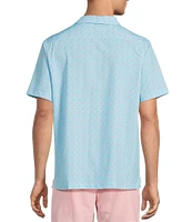 Caribbean Mini Flamingo Teal Cabana Woven Top