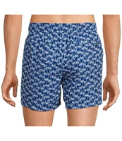 Caribbean Mini Palms 5#double; Inseam Swim Trunks